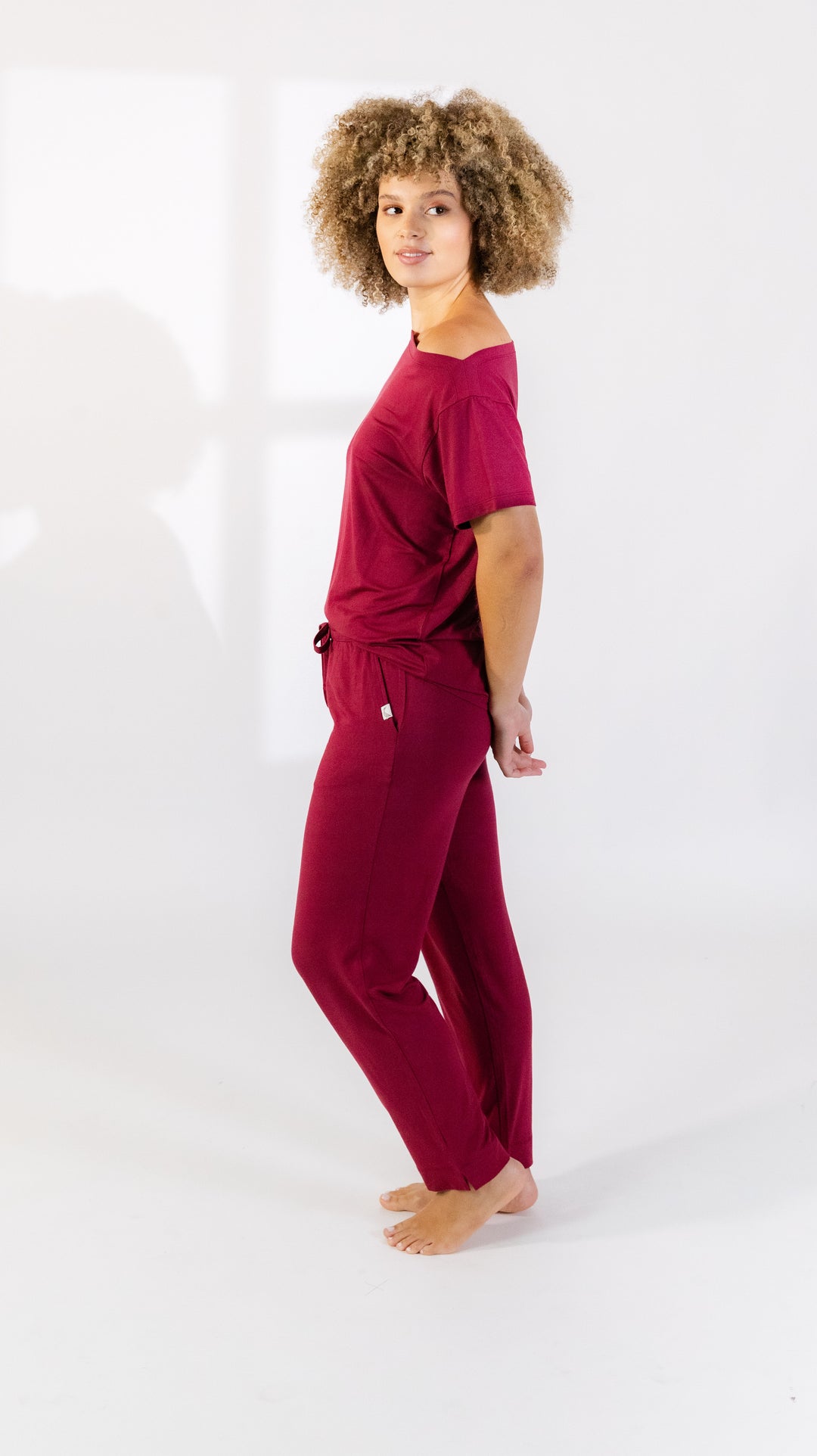 New England Pant in Merlot