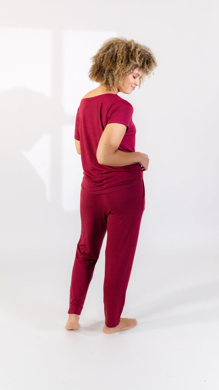 New England Pant in Merlot