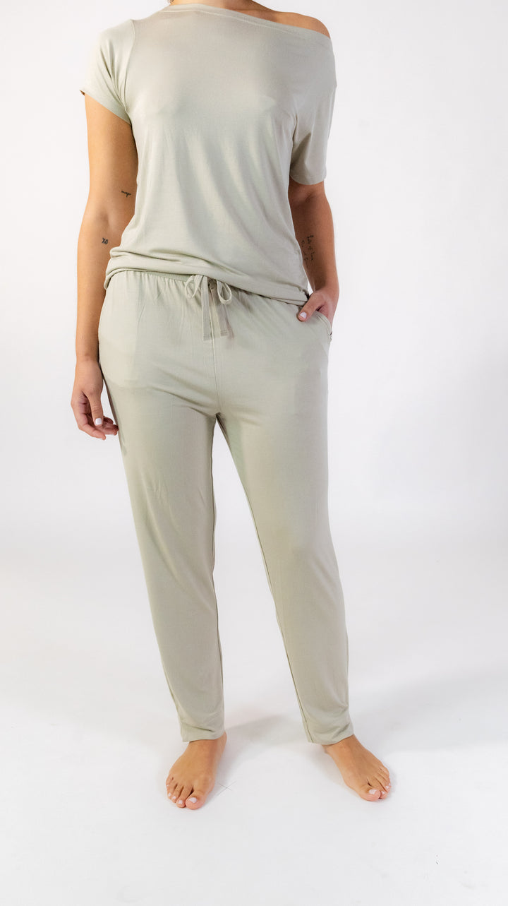 New England Pant in Oyster